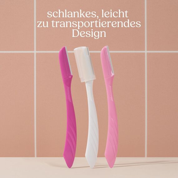 WILKINSON SWORD - Intuition Augenbrauenformer | Trimmt und entfernt Gesichtsbehaarung | Dermaplaning-Werkzeug | Packung mit 5 Einwegrasierern