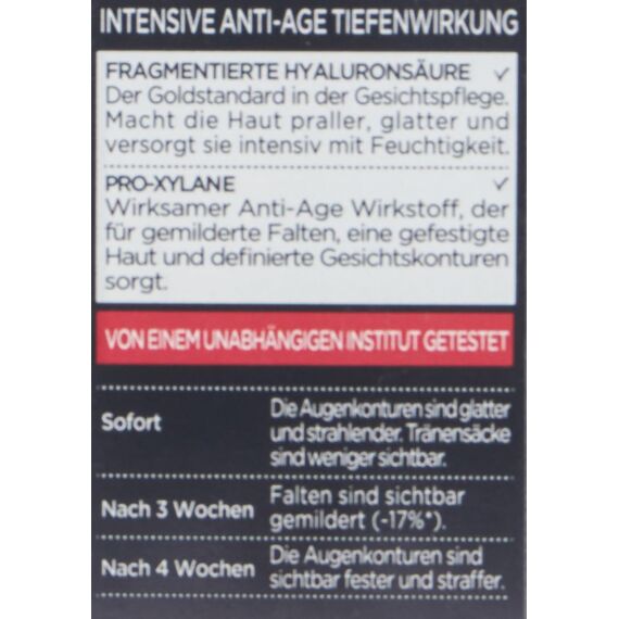 L'Oréal Paris Augenpflege, Revitalift Laser X3, Anti-Aging Augencreme mit 3-fach Wirkung, Hyaluronsäure, 15 ml (Packung mit 2)