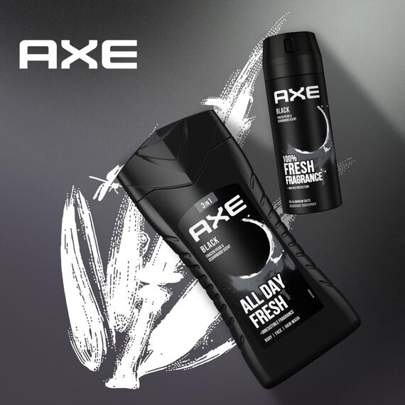 Axe Bodyspray Black Deo Deodorant ohne Aluminium 8x 150ml Deospray Herren Men