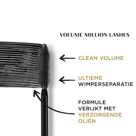 L'Oréal Paris Volume Million Lashes Mascara schwarz, Wimperntusche für extra Volumen und Defintion, mit Wimpern-Multiplizier-System (1 x 10,7ml) (Packung mit 2)