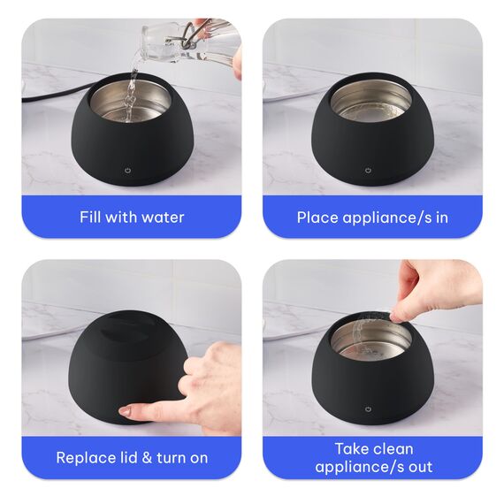 Zima Dental Pod: Ultraschallreinigungsgerät. Der originale Ultraschallreiniger für Zahnschienen, Knirscherschienen, Aligner, Nachtschienen, Zahnprothesen. Ultraschallreinigungsgerät für Dentalpflege.