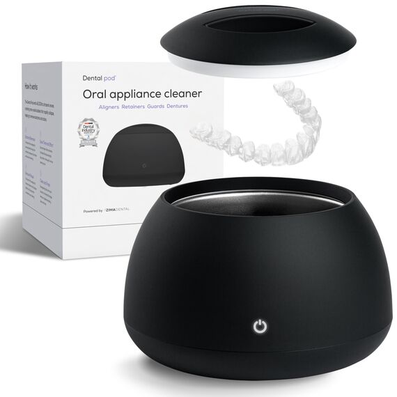 Zima Dental Pod: Ultraschallreinigungsgerät. Der originale Ultraschallreiniger für Zahnschienen, Knirscherschienen, Aligner, Nachtschienen, Zahnprothesen. Ultraschallreinigungsgerät für Dentalpflege.