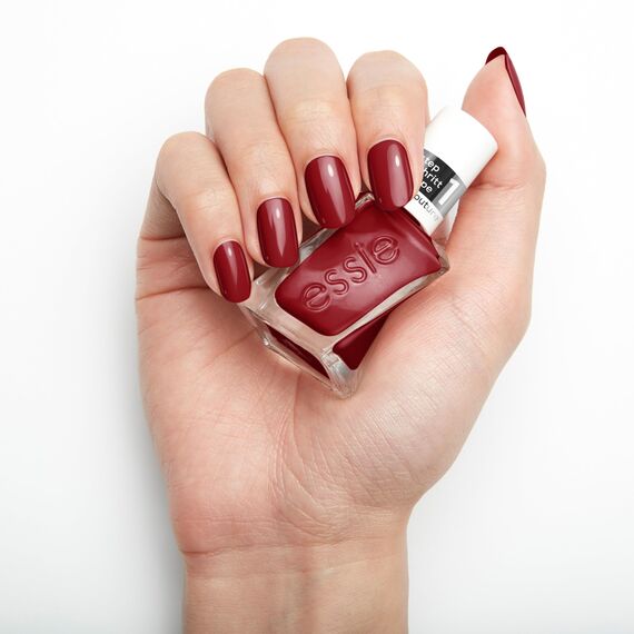 essie gel by essie langanhaltender Nagellack mit glänzendem Finish, Maniküre ohne UV-Licht, Gel Couture, Farbe: Nr. 509 paint the gown red, Rot, 1 x 13,5 ml