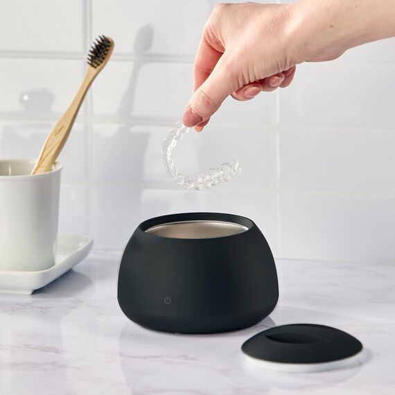 Zima Dental Pod: Ultraschallreinigungsgerät. Der originale Ultraschallreiniger für Zahnschienen, Knirscherschienen, Aligner, Nachtschienen, Zahnprothesen. Ultraschallreinigungsgerät für Dentalpflege.