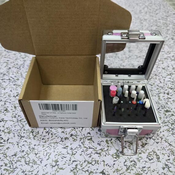 26 Teiliges Nagelfräser Aufsätze Bits mit Halterung, 3/32 Zoll Keramik bits für Gelnägel, Diamant Nagelhaut Feile Entferner Bits, Nagelbohrer Bits für Acryl Nagel Maniküre und Pediküre, Zuhause&Salon