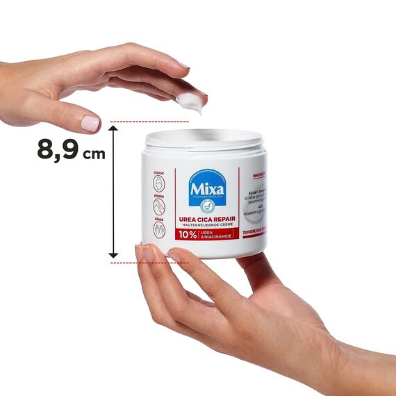 Mixa Pflege Set: 2er Pack | Urea Cica Reparatur Hauterneuernde Creme (2x400ml)