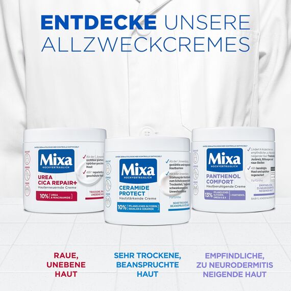 Mixa Pflege Set: 2er Pack | Urea Cica Reparatur Hauterneuernde Creme (2x400ml)