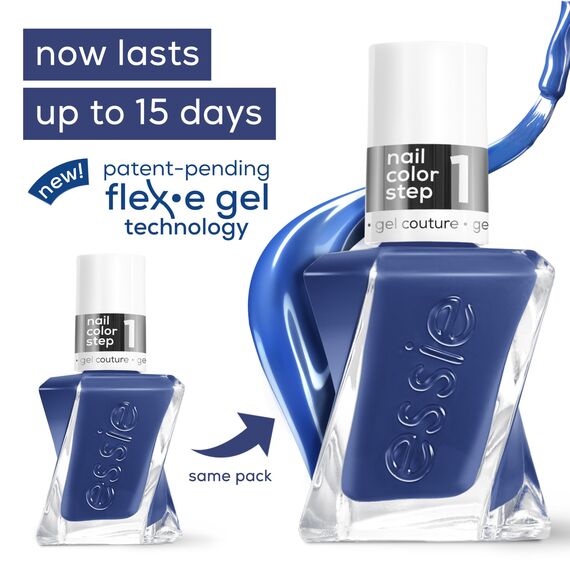 essie gel by essie langanhaltender Nagellack mit glänzendem Finish, Maniküre ohne UV-Licht, Gel Couture, Farbe: Nr. 136 first fitting, Weiß, 1 x 13,5 ml