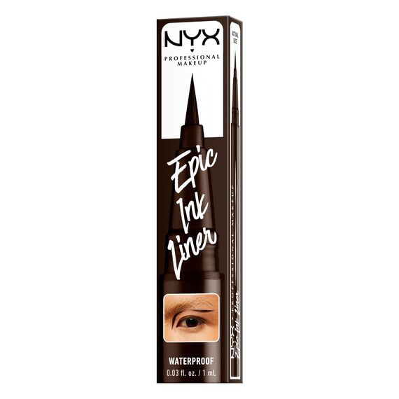 NYX Professional Makeup Epic Ink Eye Liner, Filzstift, Wasserfest, Für präzise Lidstriche, Intensive Farbe und langanhaltender Effekt, Für alle Augenfarben, Vegane Formel, Dark Chocolate, 1 Stück