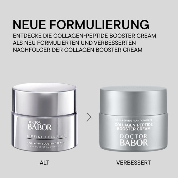 DOCTOR BABOR Collagen-Peptide Booster Cream | Feuchtigkeitsspendende Gesichtscreme für intensive Straffung | Anti-Falten Creme für sichtbar glatte Haut | Für Gesicht, Hals & Dekolleté | vegan| 50ml