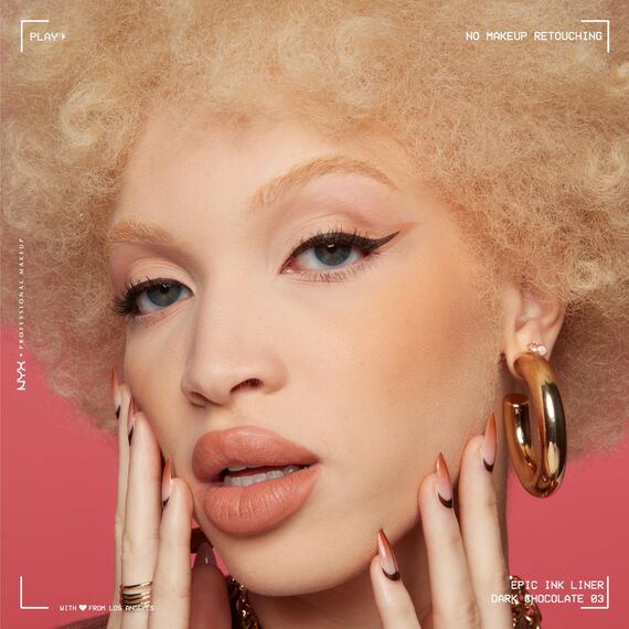 NYX Professional Makeup Epic Ink Eye Liner, Filzstift, Wasserfest, Für präzise Lidstriche, Intensive Farbe und langanhaltender Effekt, Für alle Augenfarben, Vegane Formel, Dark Chocolate, 1 Stück