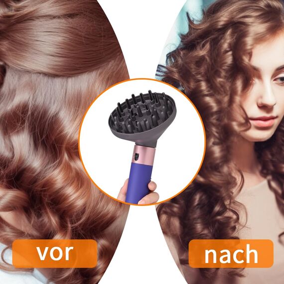 Laymi Diffusor Aufsatz für Dyson Airwrap langer Zacken diffuser für Dyson air wrap Zubehör für Haartrockner locken Gewelltes und Lockiges Haar, Umwandlung airwrap Curling Styler dunkel grau Schwarz