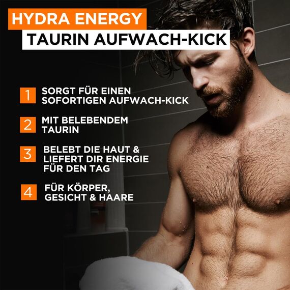 L'Oréal Men Expert Körperpflegeset für Männer, Mit XXXL Duschgel und XXL Deospray, Set für Herren mit Taurin und Keramik, Hydra Energy, Heat Protect, 2-teilig