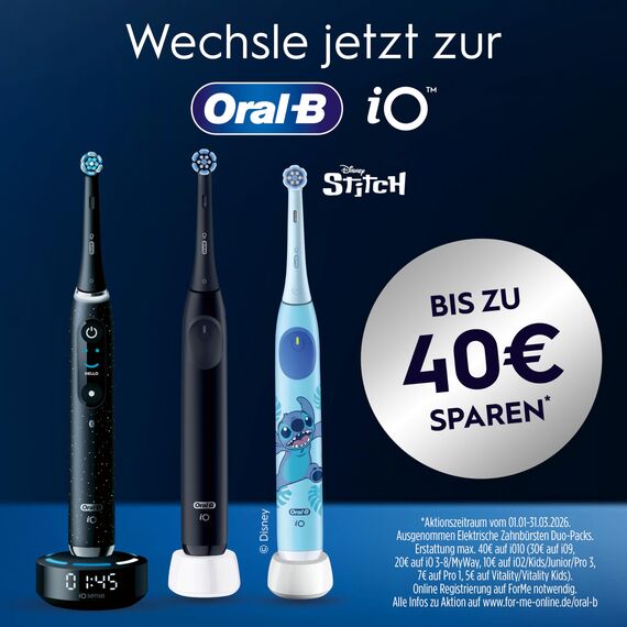 Oral-B iO Series 5 Plus Edition Elektrische Zahnbürste/Electric Toothbrush, PLUS 3 Aufsteckbürsten, 5 Putzmodi für Zahnpflege, Reiseetui, Designed by Braun, matt black
