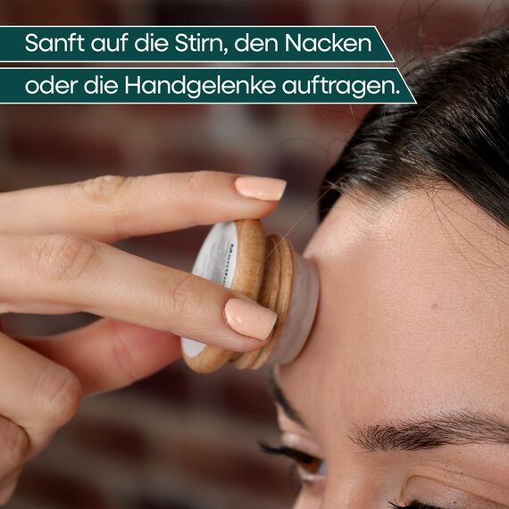 Mentholbox Mentholstein, Menthol Box, Migräne, erfrischende und kühlende Menthol-Macaron, zum Bestreichen von Stirn und Nacken, Menthol Spa Massage, reines Kristall-Menthol (2x6g)