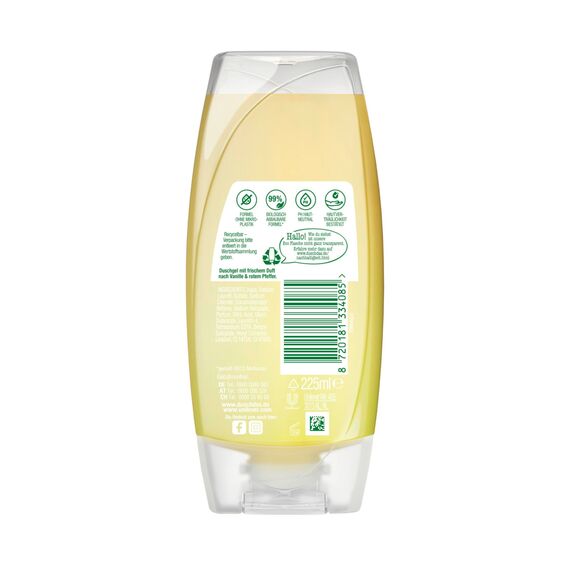Duschdas Duschgel Vanille & Roter Pfeffer Duschbad mit Fresh-Energy-Duftformel sorgt für einen erfrischenden Start in den Tag 225 ml