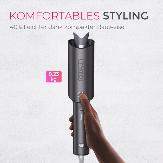 TYMO Lockenstab Automatisch Große Locken - TYMO CURLPRO Automatischer Rotierender Lockenstab 25mm für Kleine Locken mit 3 Temperaturstufen, 160-210℃, Beach Waves Lockenstäbe für Kurze und Lange Haare