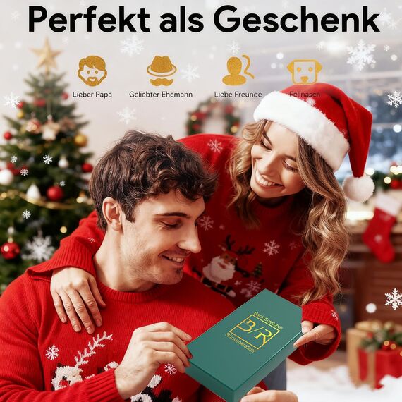 Rückenkratzer Ausziehbarer mit 5 abnehmbaren Kratzköpfen, Verstärktem Griff aus Edelstahl, Geschenke für Männer, Väter und Frauen, Weihnachtsgeschenke für Männer