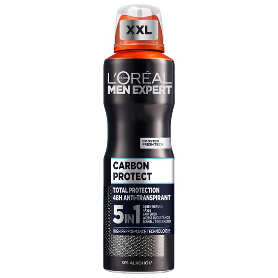 L'Oréal Men Expert 5in1 Power Pflegeset für Männer, Mit XXXL Duschgel, XXL Gesichtscreme und XXL Deospray, Set für Herren mit Hyaluron und Karbon, Power Age, Pure Carbon, 3-teilig