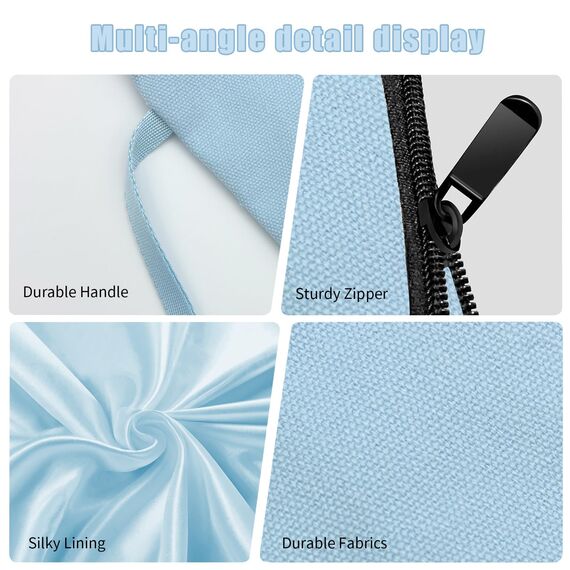 Vavabox A-Z Personalisierte Kosmetiktasche-Geburtstagsgeschenke Für Frauen, Mütter, Beste Freundinnen Und Brautjungfern (K, Blau)