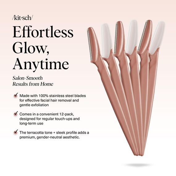 Kitsch Dermaplane Rasierer für Frauen Gesicht - Gesichtsrasierer für Frauen & Männer, Augenbrauentrimmer & Gesichtsrasierer - Peeling-Gesichtsrasierer & Hautpflegewerkzeug für glattere Haut