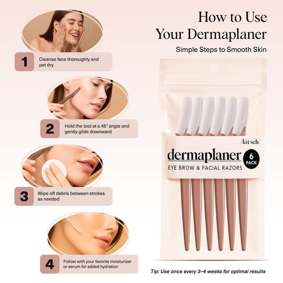 Kitsch Dermaplane Rasierer für Frauen Gesicht - Gesichtsrasierer für Frauen & Männer, Augenbrauentrimmer & Gesichtsrasierer - Peeling-Gesichtsrasierer & Hautpflegewerkzeug für glattere Haut
