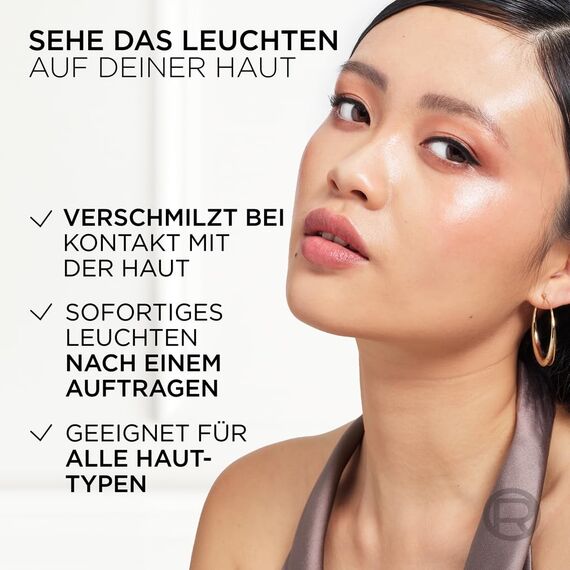 L'Oréal Paris Lumi Le Glow Highlighter Sticks Glowy, Make up Teint für das Gesicht, Contouring, Für einen strahlenden Teint, Leicht aufbaubar, Ganztägiger Halt, Farbe: 630 CREAM CHIC, 1 x 7 ml