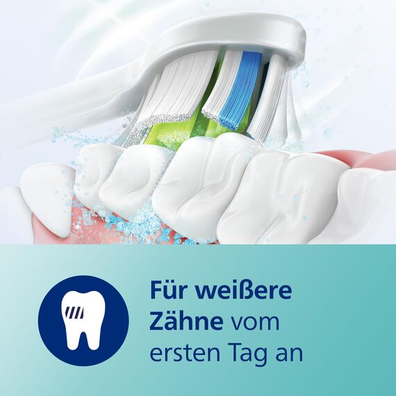 Philips Sonicare 4100 elektrische Zahnbürste mit Schalltechnologie und zwei Modi, Andruckkontrolle und SmarTimer, Blau Prismatic, Modell HX3689/42
