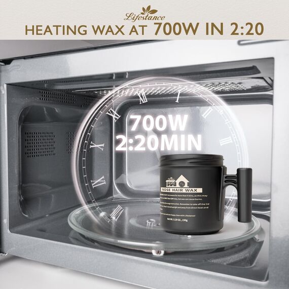 Lifestance Nasenwachs-Set für Männer | 150g Wachs | Nasenhaarwachs-Set mit großer Kapazität und 40 Applikatoren, 20–25 Anwendungen | Nasenwachs-Set für Frauen