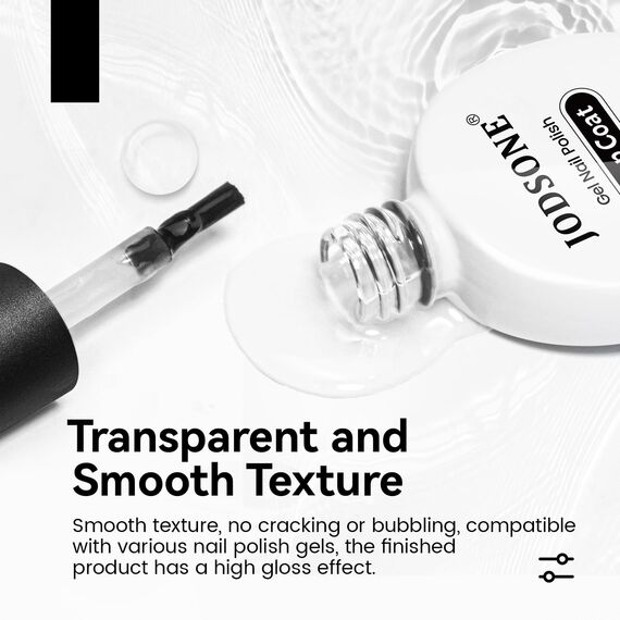 JODSONE 10 ML Top Coat Überlack UV LED Gellack Nagellack Polish, Hochglanz Finish Lang Anhaltend - Nail Art Starter für Maniküre Salon und DIY zu Hause