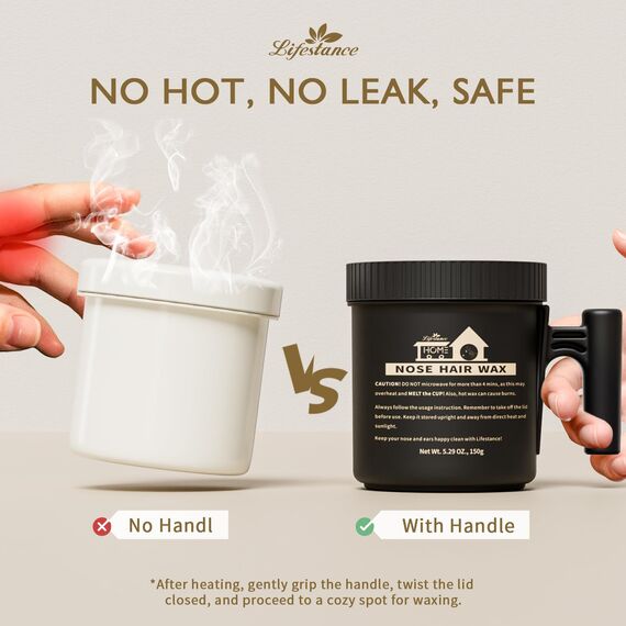 Lifestance Nasenwachs-Set für Männer | 150g Wachs | Nasenhaarwachs-Set mit großer Kapazität und 40 Applikatoren, 20–25 Anwendungen | Nasenwachs-Set für Frauen