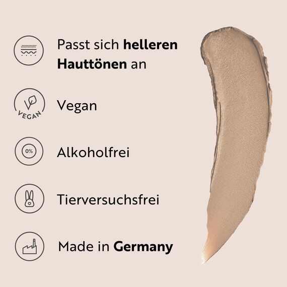 M. Asam Magic Finish Make-up Mousse Porcelain Teint LSF 30 Probe (Tube 10ml), 4-in-1: Primer, Puder & Concealer mit optimaler Deckkraft & mattem Finish - für helle Haut.