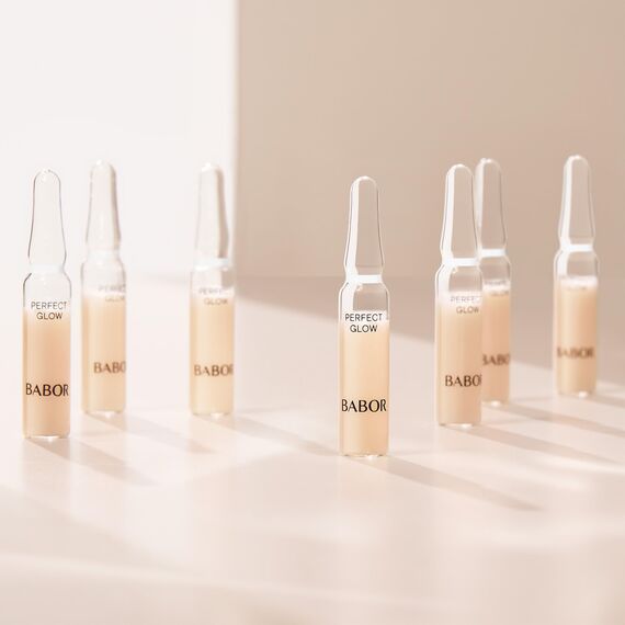 BABOR Perfect Glow, Serum Ampullen für das Gesicht, Mit Glow Pigmenten für einen strahlenden Teint, Vegane Formel, Ampoule Concentrates, 7 x 2 ml