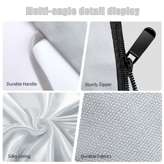 Vavabox A-Z Personalisierte Kosmetiktasche-Geburtstagsgeschenke Für Frauen, Mütter, Beste Freundinnen Und Brautjungfern (A, Grau)