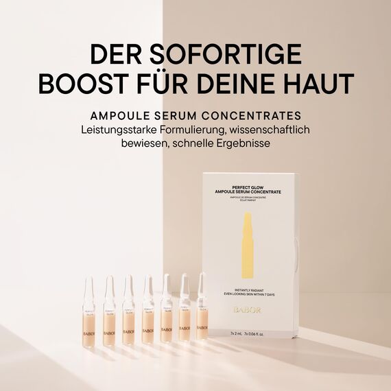 BABOR Perfect Glow, Serum Ampullen für das Gesicht, Mit Glow Pigmenten für einen strahlenden Teint, Vegane Formel, Ampoule Concentrates, 7 x 2 ml