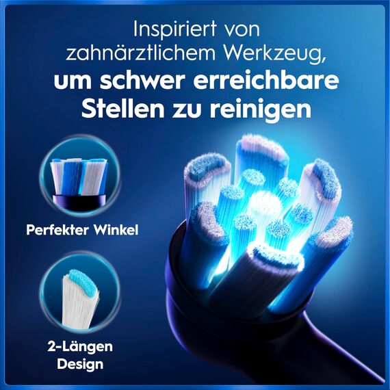 Oral-B iO Series 6 Plus Edition Elektrische Zahnbürste — Electric Toothbrush, Inkl. 3 Aufsteckbürsten, 5 Putzmodi für Zahnpflege, Reise-Etui — Zahnbürste Elektrisch, Designed by Braun, Schwarz