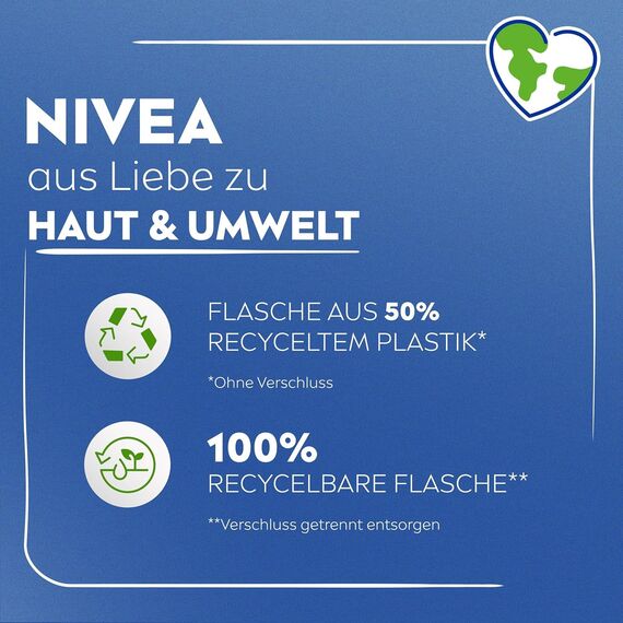 NIVEA Reichhaltige Body Milk, intensiv pflegende Körpercreme mit purem Hyaluron, Mandelöl und Tiefenpflege Serum, Lotion für trockene Haut (625 ml)