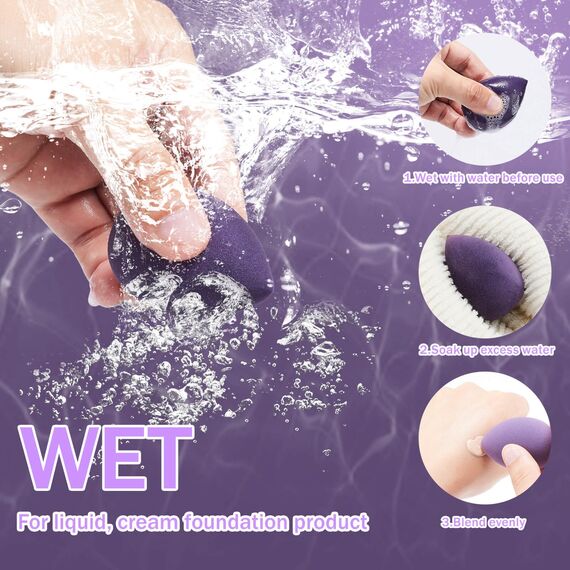 15 Stück make up Schwamm, Blender-Schwämme für Flüssigkeit, Creme und Puder, Puder puff für Foundation, Puderquaste, Gesicht, Dreieck, Gesicht, Make-up, Puder, Puder, Puder, Gesicht, Powder puff