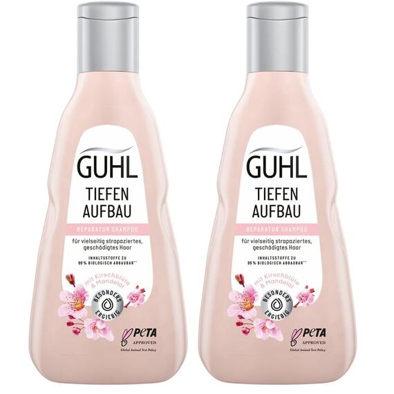 Guhl Tiefen Aufbau Shampoo - Inhalt: 250 ml - Reparatur für geschädigtes Haar (Packung mit 2)