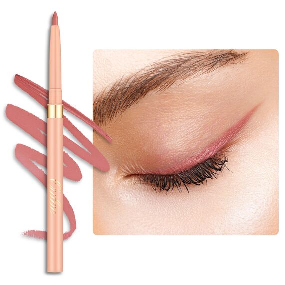 OULAC Pfirsich Eye Liner & Lipliner Stift 2 IN 1, Wischfester, Waterproof Schwenkbarer Kajalstifte, Langanhaltender Matte Finish, Schnelltrocknung, Hochpigmentierter, Vegan (L04) Sunlit Peach