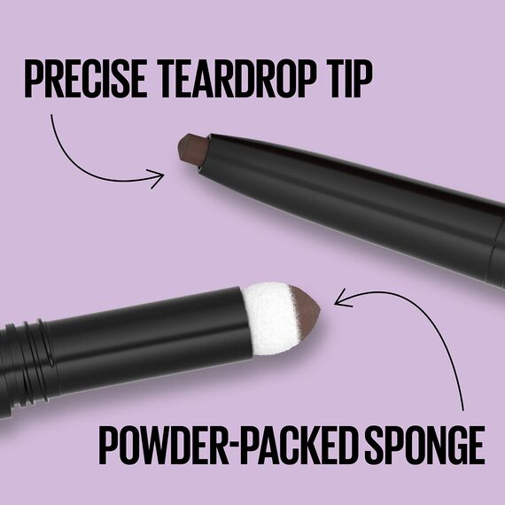 Maybelline New York Express Brow Satin Duo Augenbrauenstift und -puder in Nr. 04 Dark Brown, dunkelbraun (Packung mit 2)