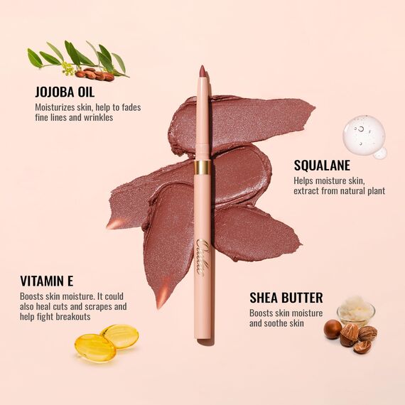OULAC Braun Eye Liner & Lipliner Stift 2 IN 1, Wischfester, Waterproof Schwenkbarer Kajalstifte, Langanhaltender Matte Finish, Schnelltrocknung, Hochpigmentierter, Vegan (L03) Naked Liner
