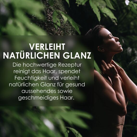 Jean & Len Feuchtigkeit Shampoo Rosemary & Ginger, für trockenes und sprödes Haar, mit Feuchtigkeitskomplex, würzig-frischer Duft von Rosmarin & Ingwer, ohne Parabene und Silikone, 300 ml