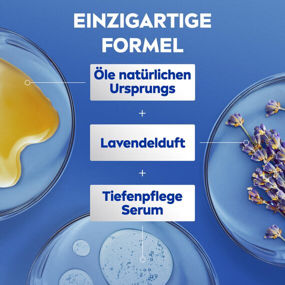 NIVEA Body Lotion Lavendel & Pflege, Körpercreme mit Lavendelduft und Tiefenpflege Serum für 72h Feuchtigkeit, Körperlotion mit Ölen natürlichen Ursprungs (400 ml)