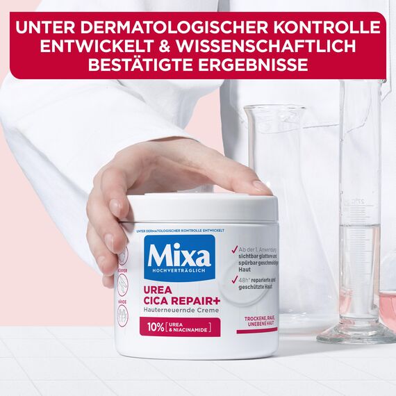 Mixa Urea Cica Reparatur Duo: 2er Pack | Reichhaltige Körpercreme (400ml) + Intensiv-Repair Balsam (150ml) | Für trockene, rissige & irritierte Haut - Gesicht & Körper | Mit Urea