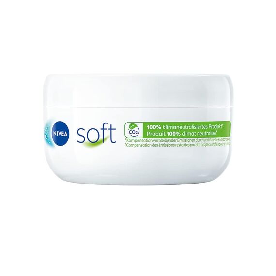NIVEA Soft Erfrischende Feuchtigkeitscreme, leichte Creme mit Vitamin E und 100% natürlichem Jojoba-Öl, schnell einziehende Hautcreme für intensive Feuchtigkeit (50 ml) (Packung mit 5)