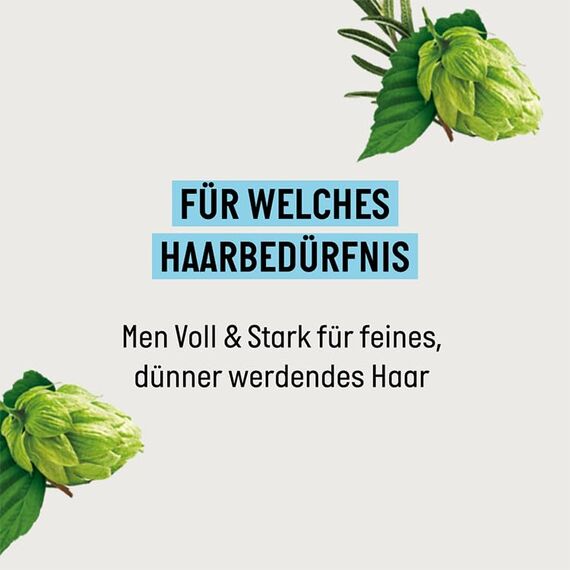 Guhl Men Voll & Stark Shampoo - Inhalt: 250 ml - Haartyp: dünn, fein, normal, blue (Packung mit 3)
