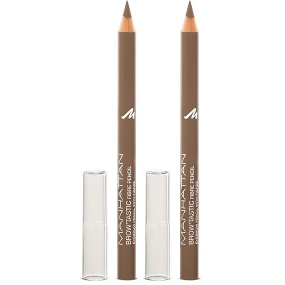 Manhattan Brow'Tastic Augenbrauenstift – Hellbrauner Eyebrow Pencil mit auffüllenden Fasern für dichter wirkende, definierte Augenbrauen – Farbe Light 001 – 1 x 1,1g (Packung mit 2)