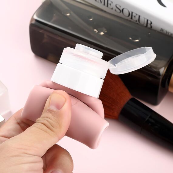 Gemice Silikon Reiseflaschen 90ml Set, 4 Stück auslaufsichere Reise Container und Reise Toilettenartikel Set, FDA zugelassene nachfüllbare Flüssigkeitsbehälter für Shampoo Creme Spülung Körperpflege