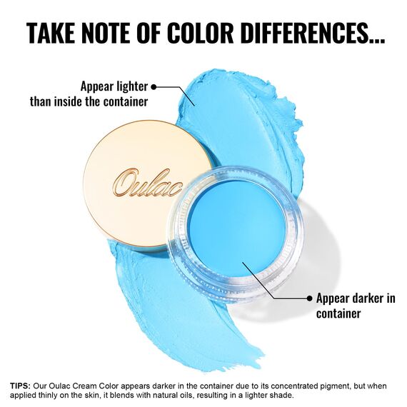 Oulac Matte Lidschatten Blau Wasserfest | Eyeliner und Lidschatten Primer Feine Textur Hält 16 Stunden + | Schnell Trocknend Wischfeste Matte Oberfläche | Vegan | 06g (CM09) Wonder